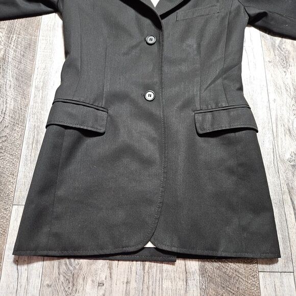 SMYTHE Blazer Designer Jacket Size 4 Small Satin Wool Black Business Casual Work - Picture 7 of 13